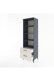 Hyperion Dolap 4 Raflı 2 Çekmeceli 60x44x195 Antrasit-Aytaşı