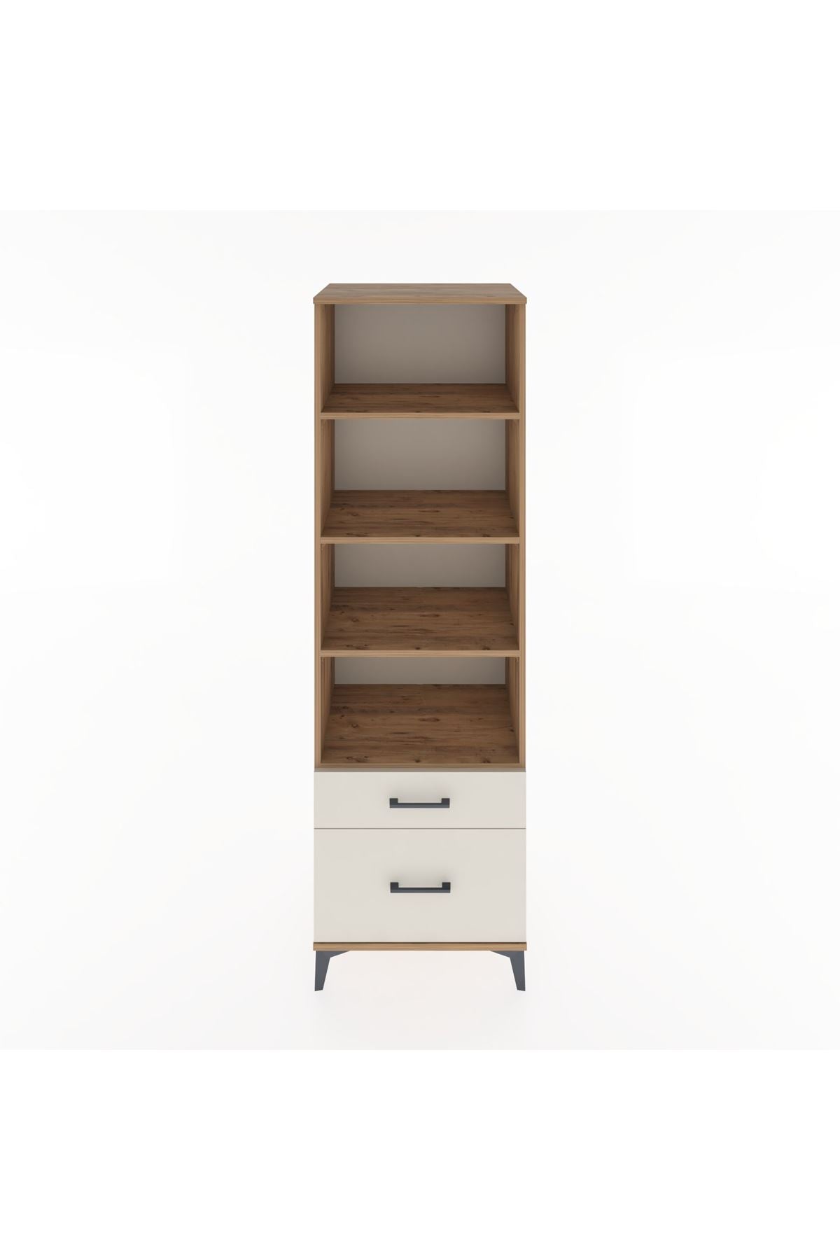 Hyperion Dolap 4 Raflı 2 Çekmeceli 60x44x195 Çam-Aytaşı