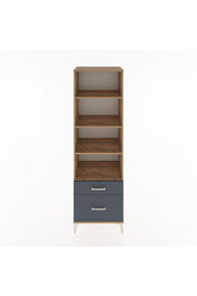 Hyperion Dolap 4 Raflı 2 Çekmeceli 60x44x195 Çam-Antrasit