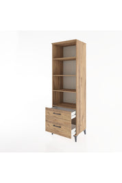 Hyperion Dolap 4 Raflı 2 Çekmeceli 60x44x195 Çam-Çam