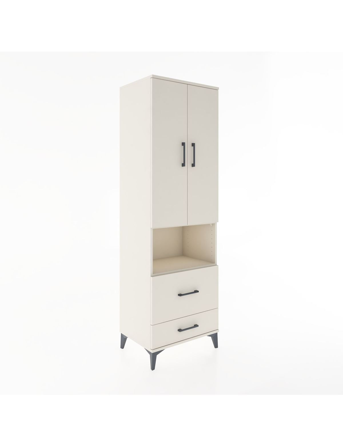 Hyperion Dolap 2 Raflı 2 Çekmeceli Tek Askılı 60x44x195 Aytaşı-Aytaşı