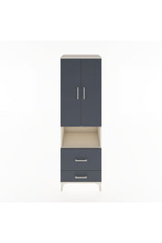 Hyperion Dolap 2 Raflı 2 Çekmeceli Tek Askılı 60x44x195 Aytaşı-Antrasit