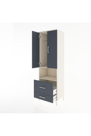 Hyperion Dolap 2 Raflı 2 Çekmeceli Tek Askılı 60x44x195 Aytaşı-Antrasit