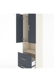 Hyperion Dolap 2 Raflı 2 Çekmeceli Tek Askılı 60x44x195 Aytaşı-Antrasit