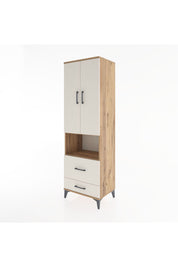 Hyperion Dolap 2 Raflı 2 Çekmeceli Tek Askılı 60x44x195 Çam-Aytaşı