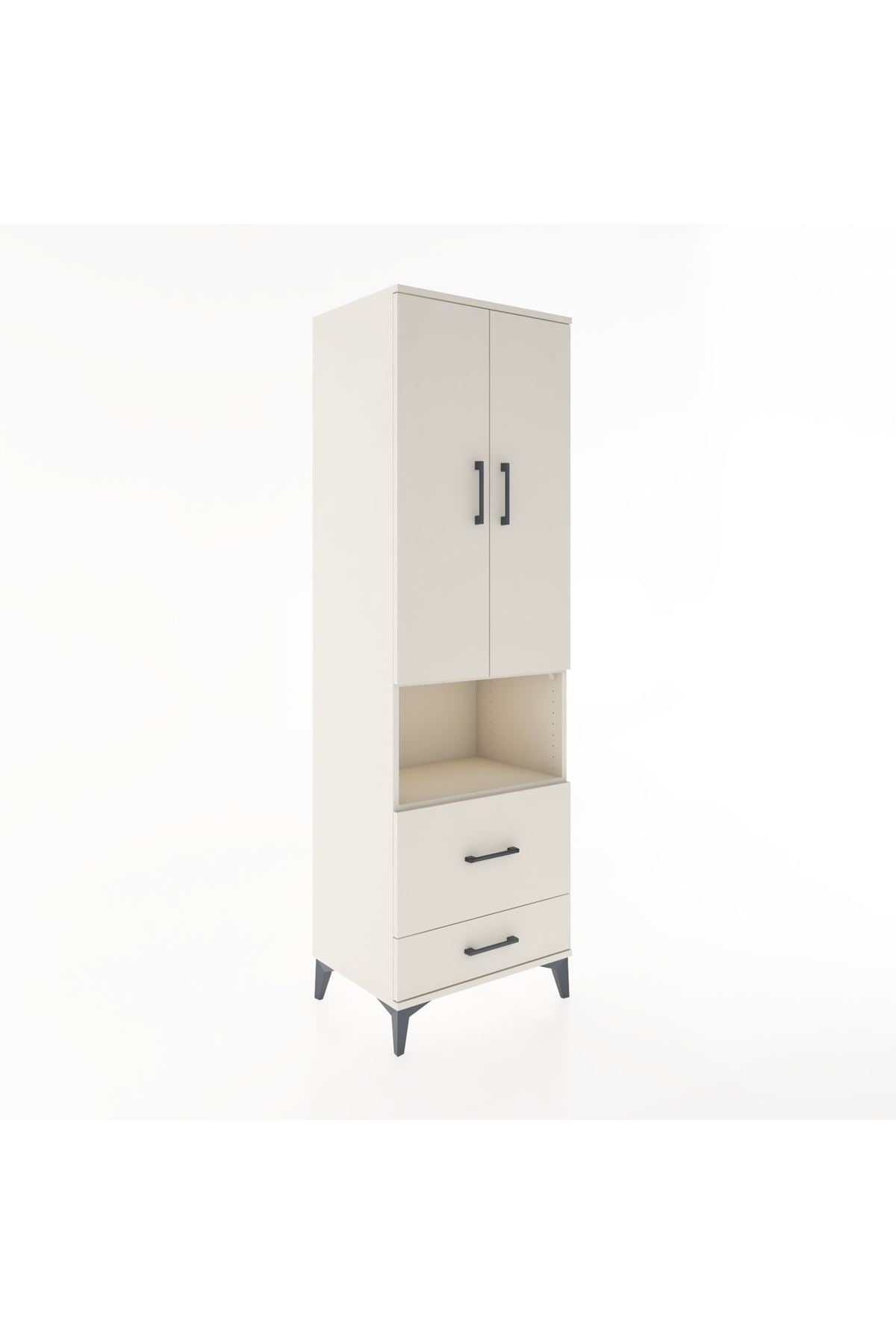 Hyperion Dolap 4 Raflı 2 Çekmeceli 2 Kapaklı 60x44x195 Aytaşı-Aytaşı