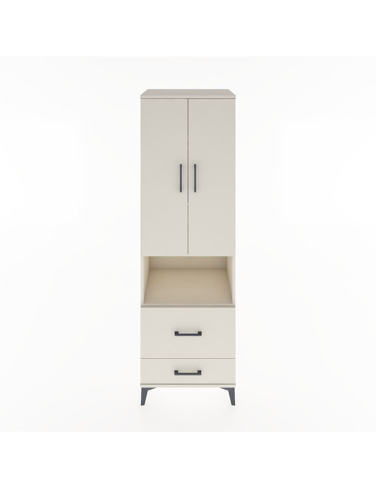 Hyperion Dolap 4 Raflı 2 Çekmeceli 2 Kapaklı 60x44x195 Aytaşı-Aytaşı