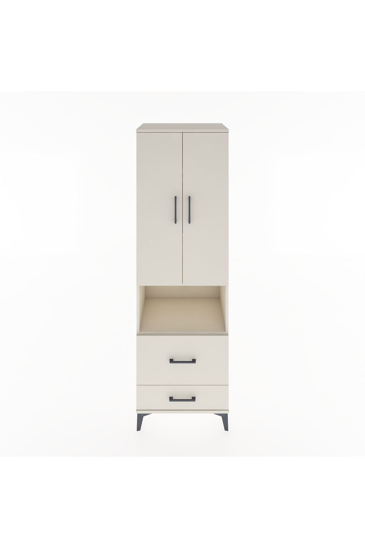 Hyperion Dolap 4 Raflı 2 Çekmeceli 2 Kapaklı 60x44x195 Aytaşı-Aytaşı