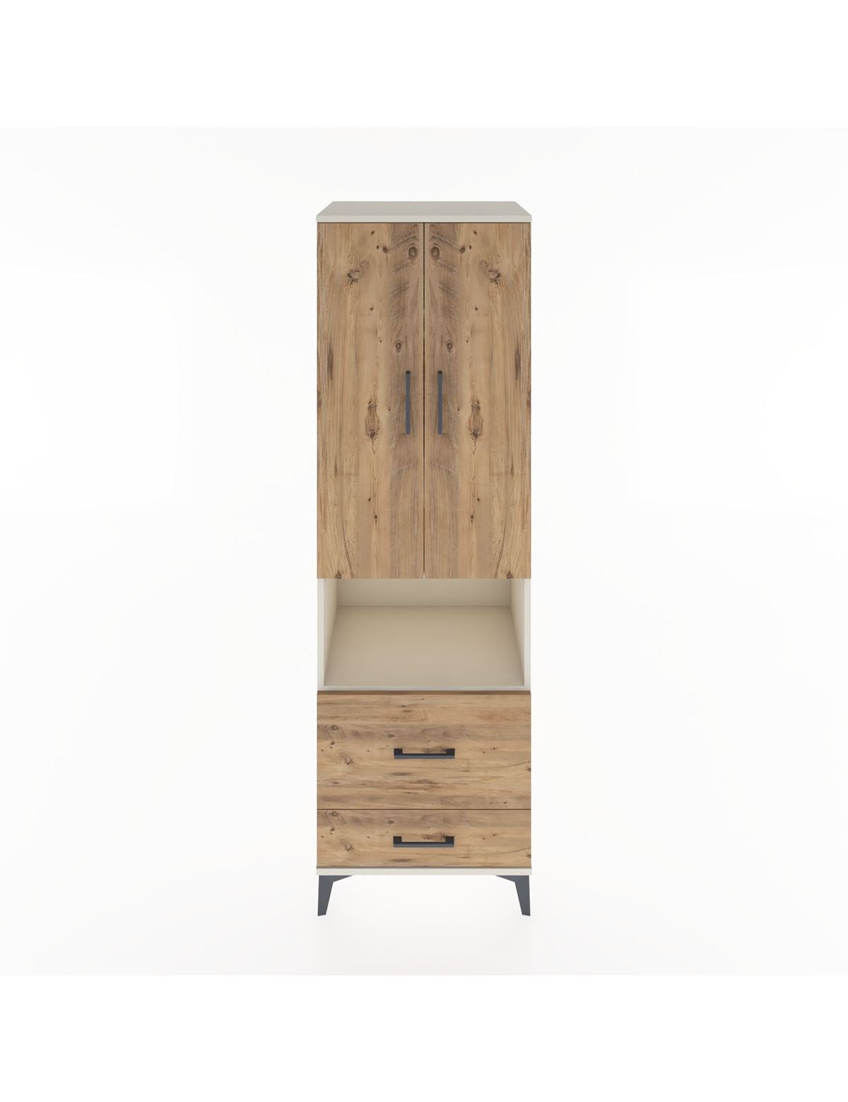 Hyperion Dolap 4 Raflı 2 Çekmeceli 2 Kapaklı 60x44x195 Aytaşı-Çam