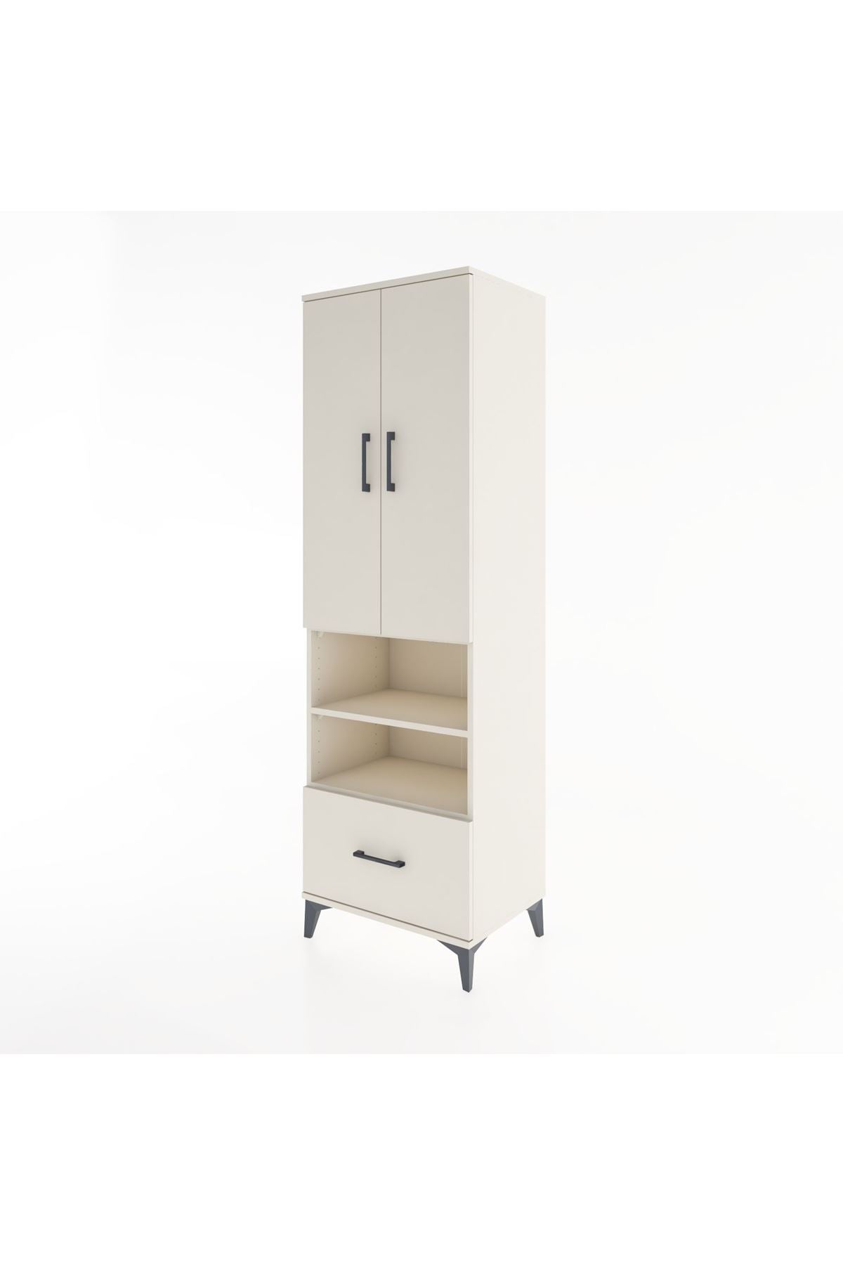 Hyperion Dolap 3 Raflı Tek Çekmeceli Tek Askılı 60x44x195 Aytaşı-Aytaşı
