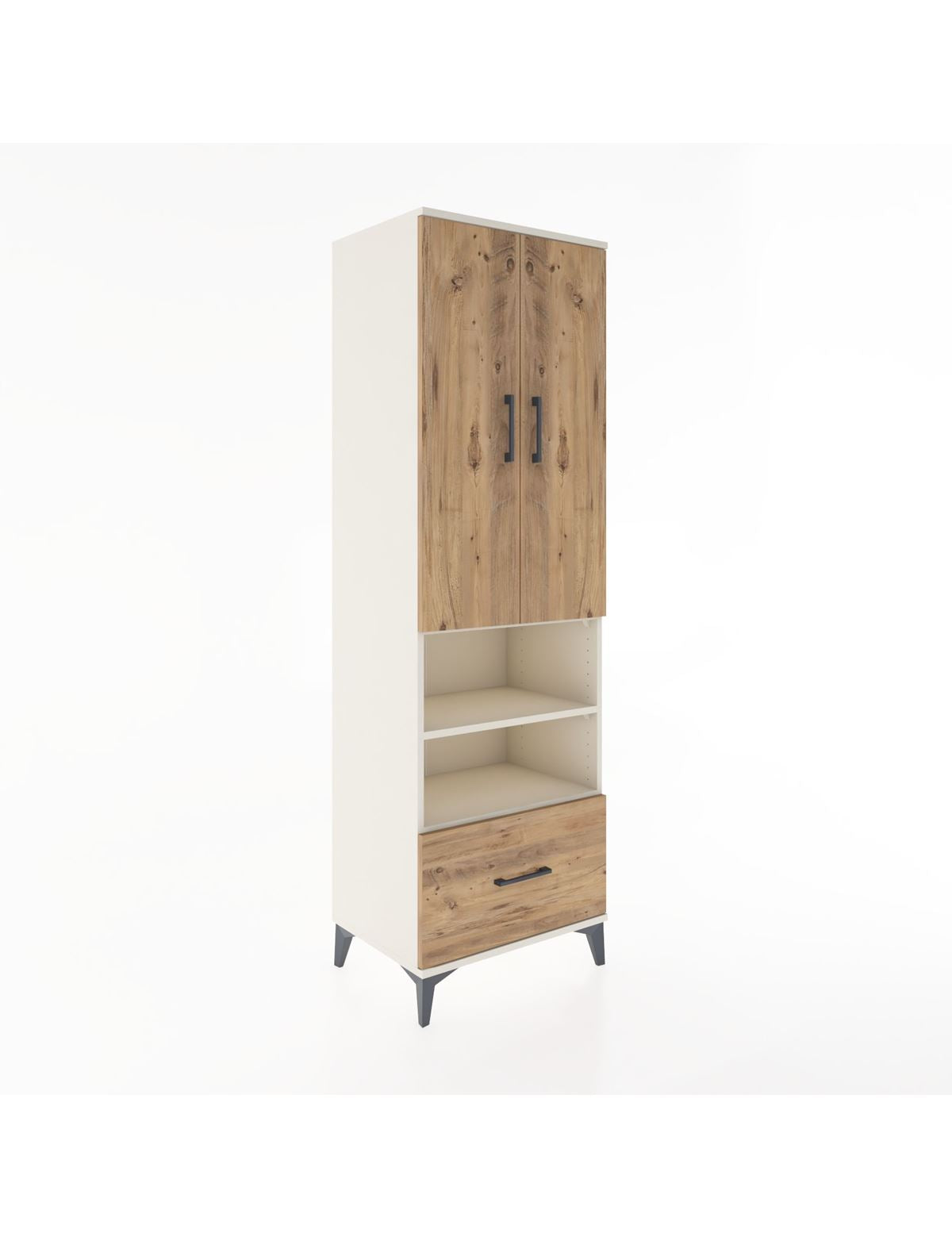 Hyperion Dolap 3 Raflı Tek Çekmeceli Tek Askılı 60x44x195 Aytaşı-Çam