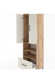 Hyperion Dolap 3 Raflı Tek Çekmeceli Tek Askılı 60x44x195 Çam-Aytaşı