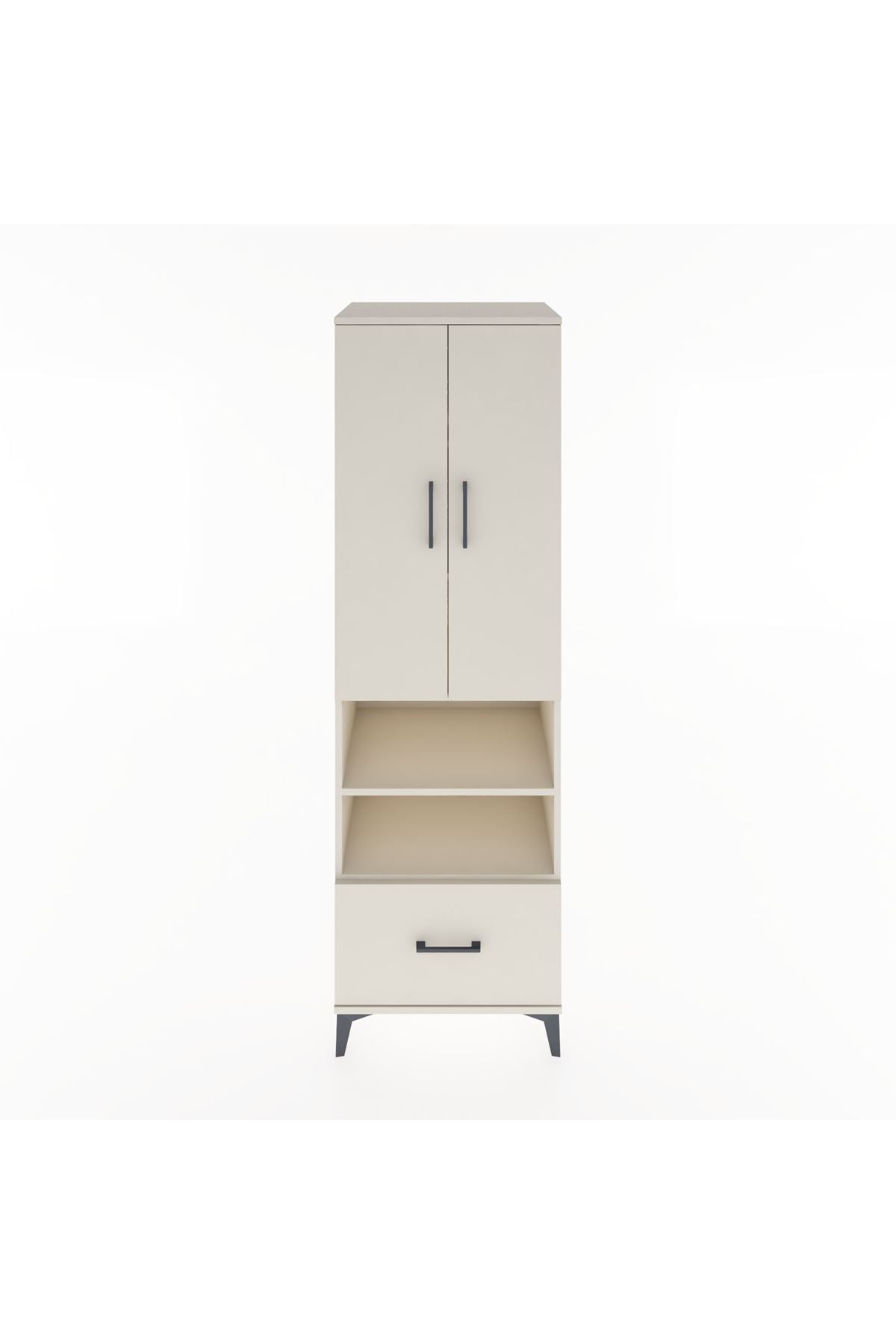 Hyperion Dolap 5 Raflı Tek Çekmeceli 2 Kapaklı 60x44x195 Aytaşı-Aytaşı