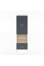 Hyperion Dolap 5 Raflı Tek Çekmeceli 2 Kapaklı 60x44x195 Aytaşı-Antrasit