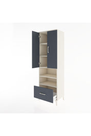 Hyperion Dolap 5 Raflı Tek Çekmeceli 2 Kapaklı 60x44x195 Aytaşı-Antrasit