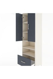 Hyperion Dolap 5 Raflı Tek Çekmeceli 2 Kapaklı 60x44x195 Aytaşı-Antrasit