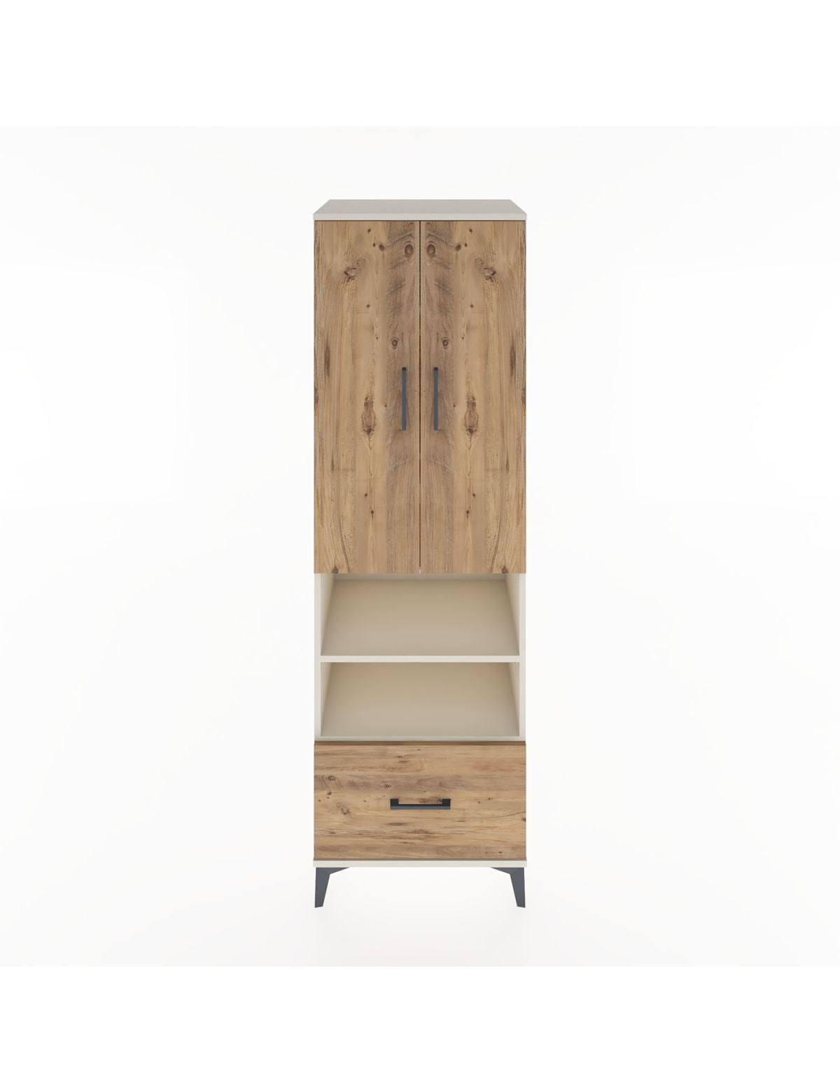 Hyperion Dolap 5 Raflı Tek Çekmeceli 2 Kapaklı 60x44x195 Aytaşı-Çam