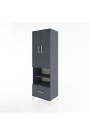 Hyperion Dolap 5 Raflı Tek Çekmeceli 2 Kapaklı 60x44x195 Antrasit-Antrasit