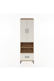 Hyperion Dolap 5 Raflı Tek Çekmeceli 2 Kapaklı 60x44x195 Çam-Aytaşı