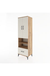 Hyperion Dolap 5 Raflı Tek Çekmeceli 2 Kapaklı 60x44x195 Çam-Aytaşı