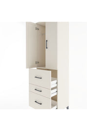 Hyperion Dolap Tek Raflı 3 Çekmeceli Tek Askılı 60x44x195 Aytaşı-Aytaşı