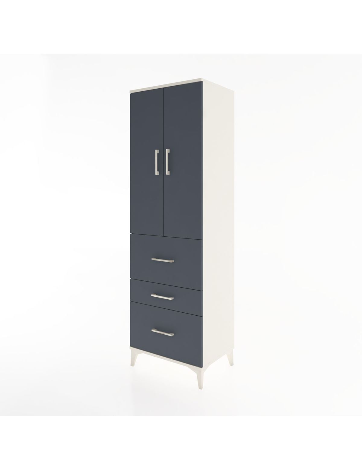 Hyperion Dolap Tek Raflı 3 Çekmeceli Tek Askılı 60x44x195 - S59M047V2B