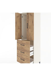 Hyperion Dolap Tek Raflı 3 Çekmeceli Tek Askılı 60x44x195 Aytaşı-Çam