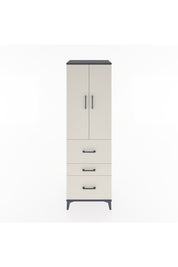 Hyperion Dolap Tek Raflı 3 Çekmeceli Tek Askılı 60x44x195 Antrasit-Aytaşı