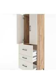 Hyperion Dolap Tek Raflı 3 Çekmeceli Tek Askılı 60x44x195 Çam-Aytaşı