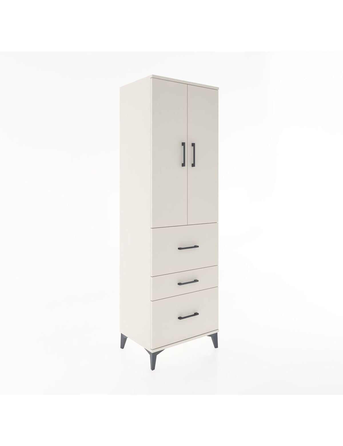 Hyperion Dolap 3 Raflı 3 Çekmeceli 2 Kapaklı 60x44x195 Aytaşı-Aytaşı