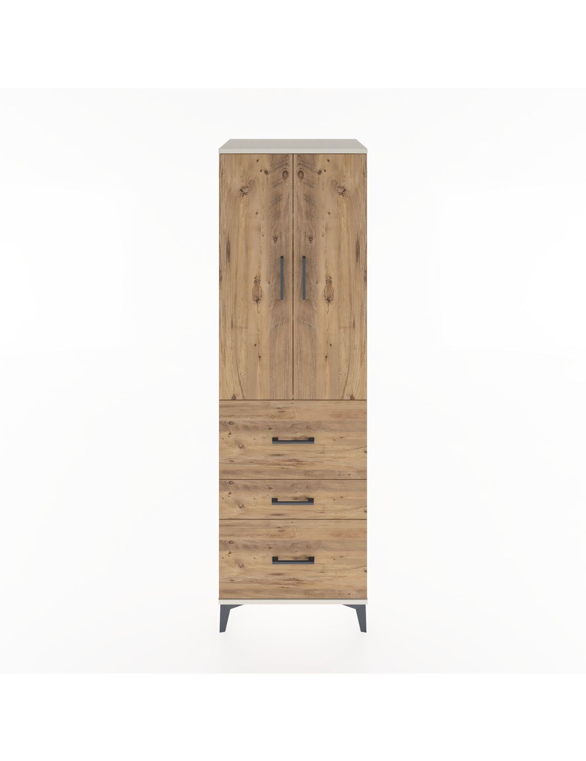 Hyperion Dolap 3 Raflı 3 Çekmeceli 2 Kapaklı 60x44x195 Aytaşı-Çam