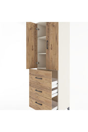 Hyperion Dolap 3 Raflı 3 Çekmeceli 2 Kapaklı 60x44x195 Aytaşı-Çam
