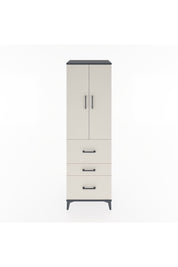 Hyperion Dolap 3 Raflı 3 Çekmeceli 2 Kapaklı 60x44x195 Antrasit-Aytaşı