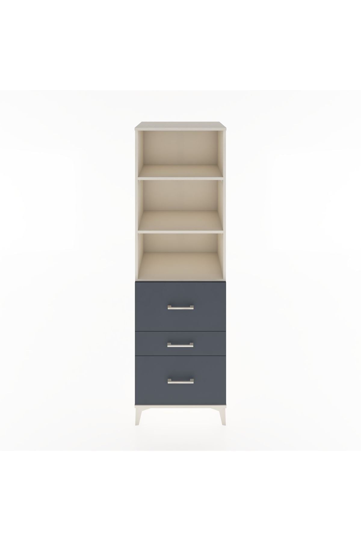 Hyperion Dolap 3 Raflı 3 Çekmeceli 60x44x195 Aytaşı-Antrasit