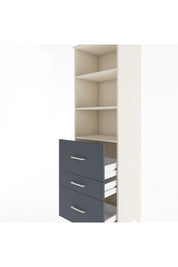 Hyperion Dolap 3 Raflı 3 Çekmeceli 60x44x195 Aytaşı-Antrasit