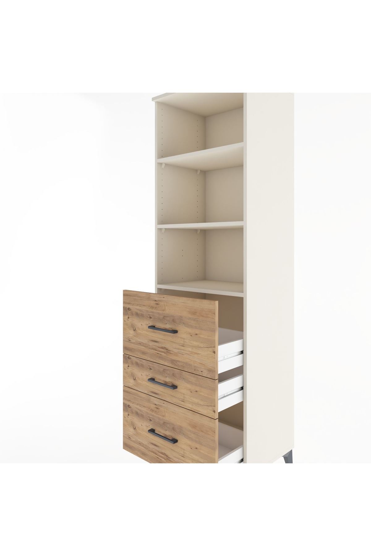 Hyperion Dolap 3 Raflı 3 Çekmeceli 60x44x195 Aytaşı-Çam