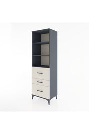 Hyperion Dolap 3 Raflı 3 Çekmeceli 60x44x195 Antrasit-Aytaşı