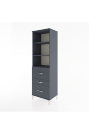 Hyperion Dolap 3 Raflı 3 Çekmeceli 60x44x195 Antrasit-Antrasit