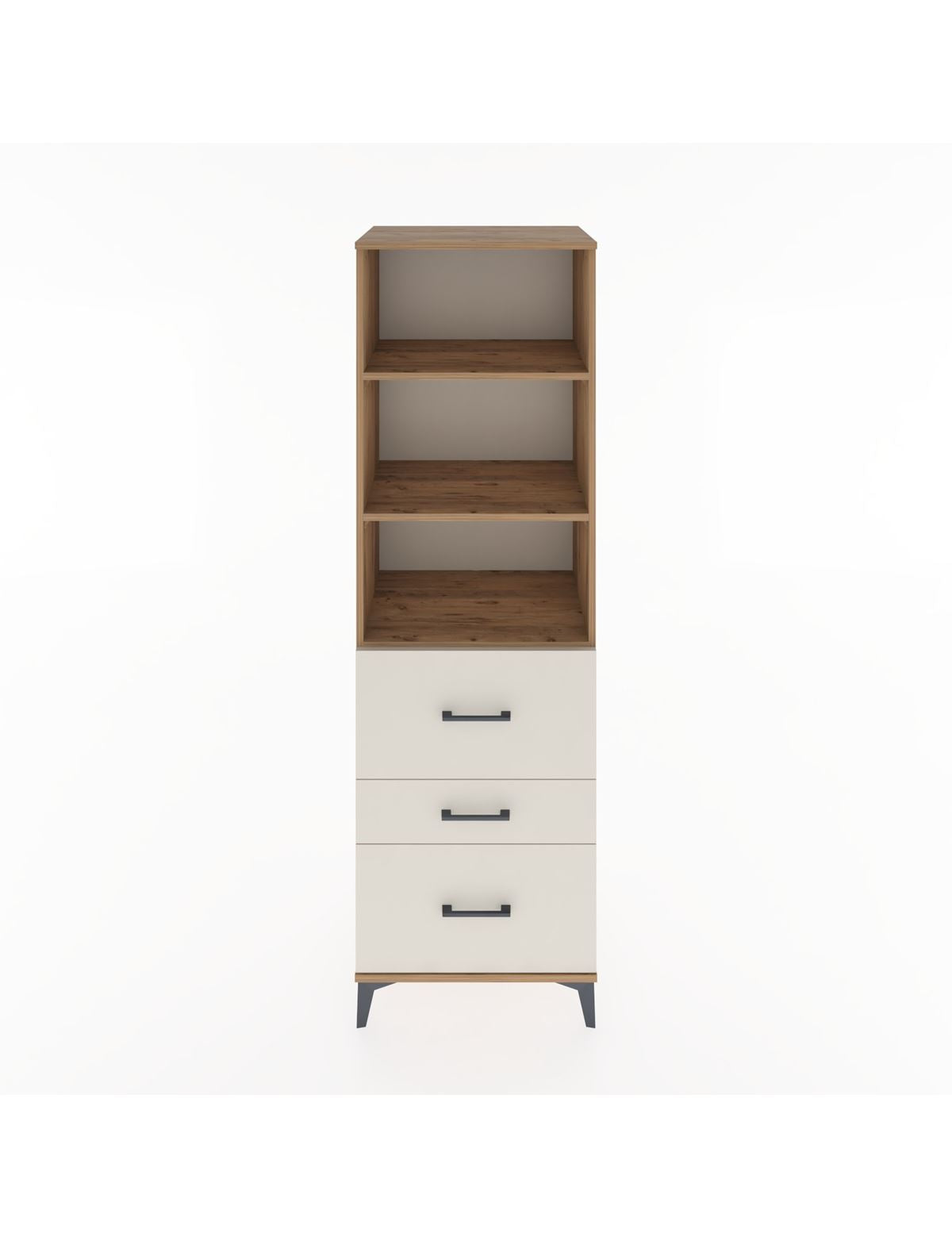 Hyperion Dolap 3 Raflı 3 Çekmeceli 60x44x195 Çam-Aytaşı