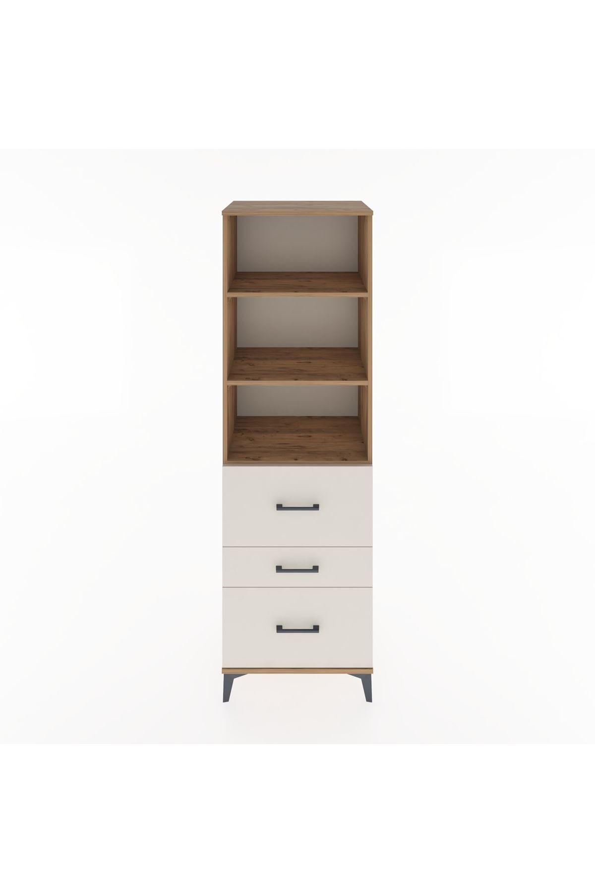 Hyperion Dolap 3 Raflı 3 Çekmeceli 60x44x195 Çam-Aytaşı