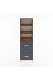 Hyperion Dolap 3 Raflı 3 Çekmeceli 60x44x195 Çam-Antrasit