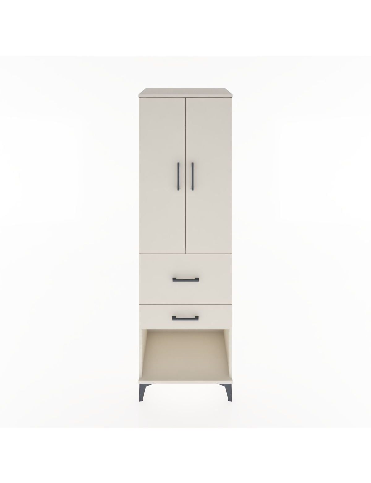 Hyperion Dolap Tek Raflı 2 Çekmeceli Tek Askılı 60x44x195 Aytaşı-Aytaşı