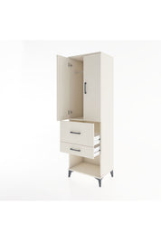 Hyperion Dolap Tek Raflı 2 Çekmeceli Tek Askılı 60x44x195 Aytaşı-Aytaşı