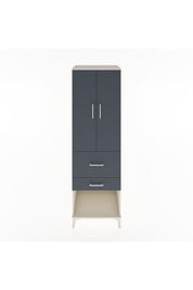 Hyperion Dolap Tek Raflı 2 Çekmeceli Tek Askılı 60x44x195 Aytaşı-Antrasit