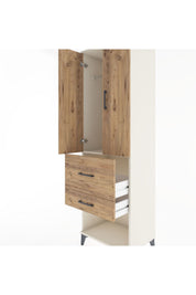 Hyperion Dolap Tek Raflı 2 Çekmeceli Tek Askılı 60x44x195 Aytaşı-Çam