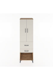Hyperion Dolap Tek Raflı 2 Çekmeceli Tek Askılı 60x44x195 Çam-Aytaşı