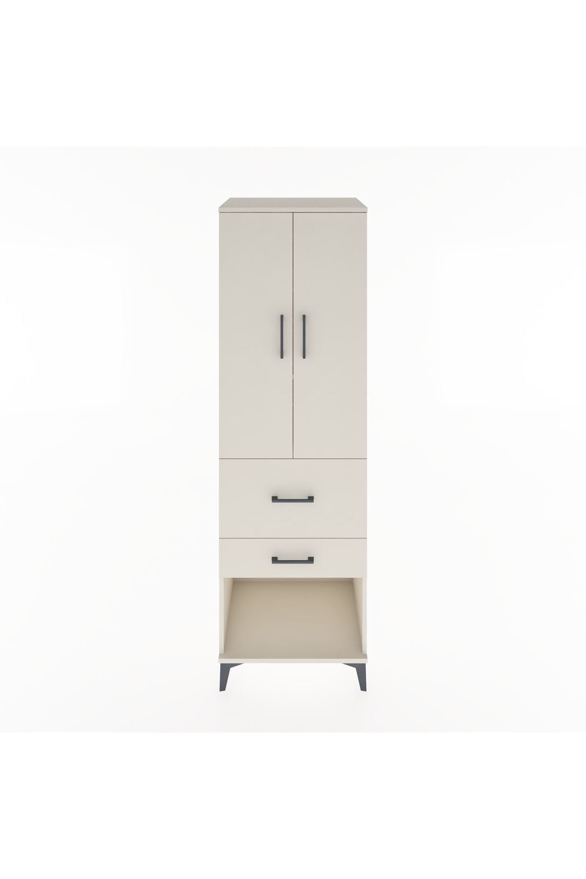 Hyperion Dolap 3 Raflı 2 Çekmeceli 2 Kapaklı 60x44x195 Aytaşı-Aytaşı