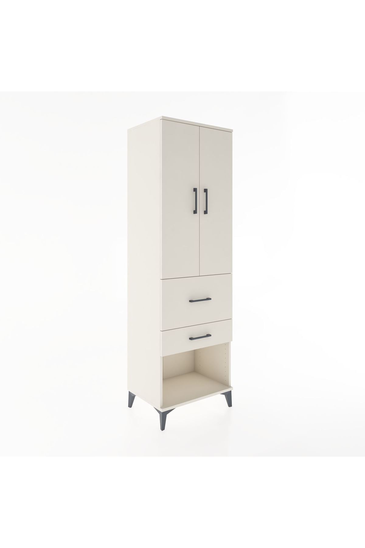 Hyperion Dolap 3 Raflı 2 Çekmeceli 2 Kapaklı 60x44x195 Aytaşı-Aytaşı