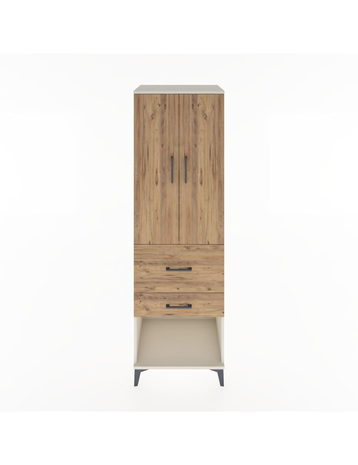 Hyperion Dolap 3 Raflı 2 Çekmeceli 2 Kapaklı 60x44x195 Aytaşı-Çam