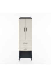 Hyperion Dolap 3 Raflı 2 Çekmeceli 2 Kapaklı 60x44x195 Antrasit-Aytaşı